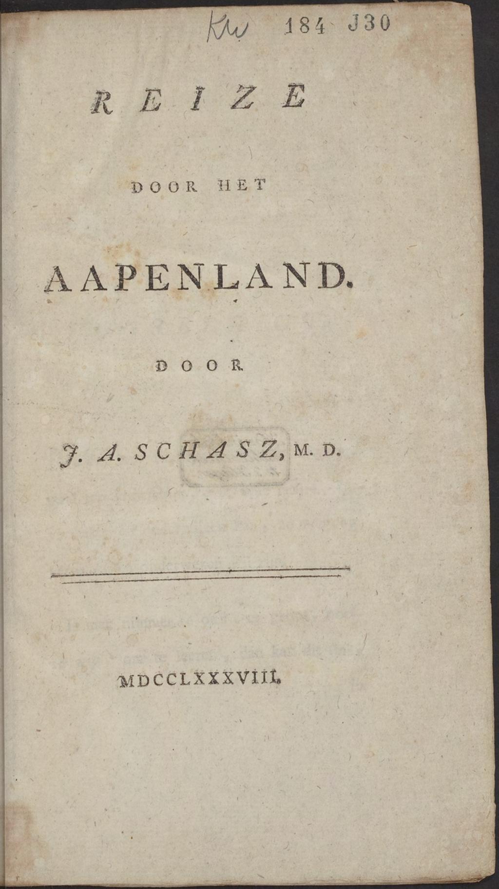 Reize door het Aapenland Literatuurgeschiedenis Reize door het Aapenland Literatuurgeschiedenis